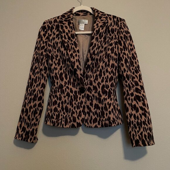 Leopard Print Blazer - S-Size 4 - Spiegel - Picture 1 of 12